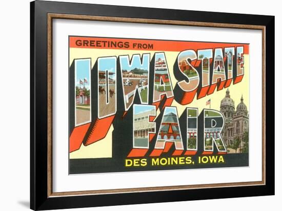 Greetings from Iowa State Fair, Des Moines-null-Framed Art Print