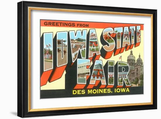 Greetings from Iowa State Fair, Des Moines-null-Framed Art Print