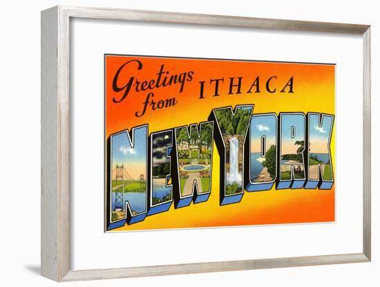 Greetings from Ithaca, New York-null-Framed Art Print