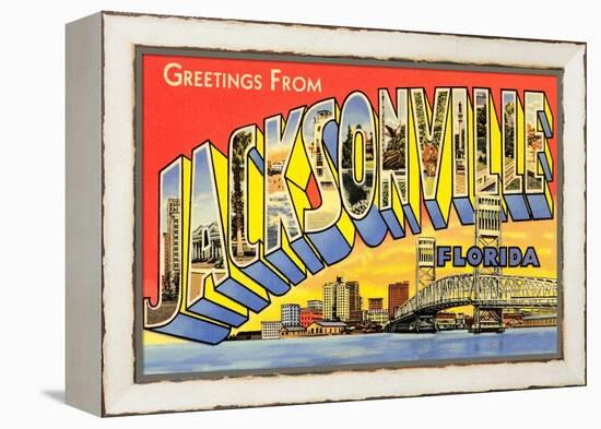 Greetings from Jacksonville, Florida-null-Framed Stretched Canvas