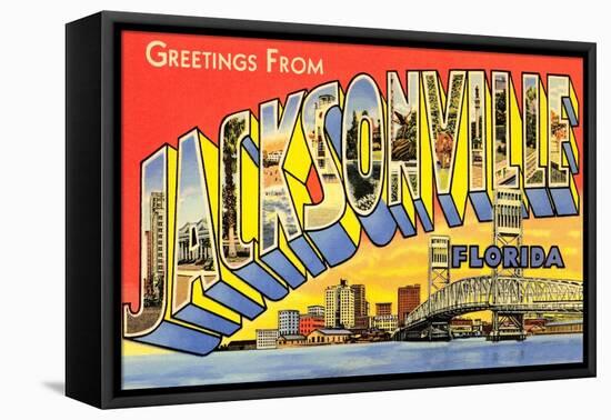 Greetings from Jacksonville, Florida-null-Framed Stretched Canvas