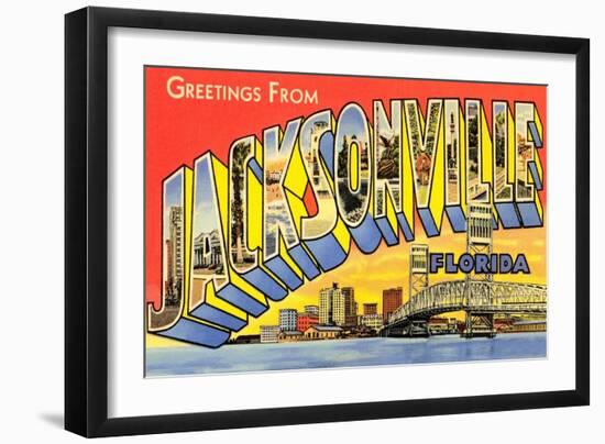 Greetings from Jacksonville, Florida-null-Framed Art Print