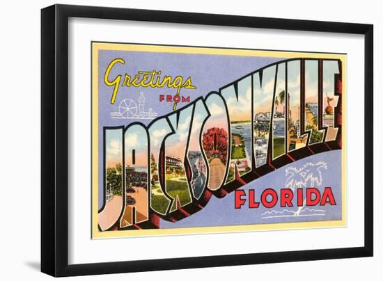 Greetings from Jacksonville, Florida-null-Framed Art Print