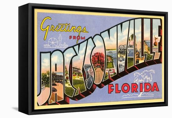 Greetings from Jacksonville, Florida-null-Framed Stretched Canvas