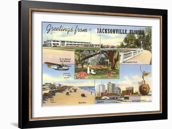 Greetings from Jacksonville, Florida-null-Framed Art Print