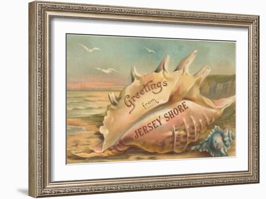 Greetings from Jersey Shore, New Jersey-null-Framed Art Print