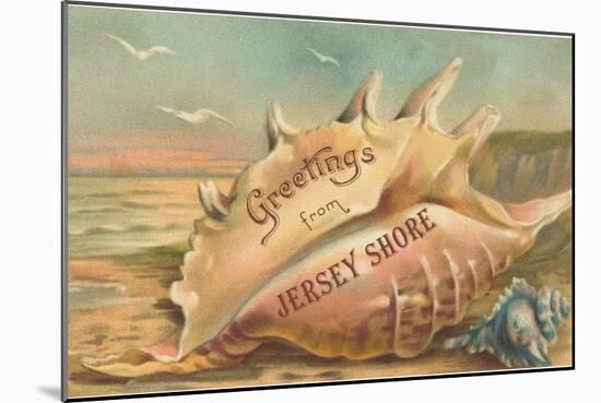 Greetings from Jersey Shore, New Jersey-null-Mounted Art Print