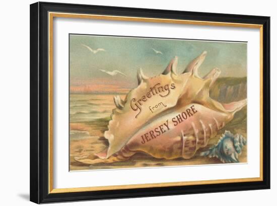 Greetings from Jersey Shore, New Jersey-null-Framed Art Print