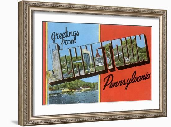 Greetings from Johnstown, Pennslyvania-null-Framed Art Print