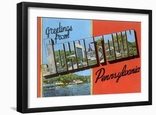 Greetings from Johnstown, Pennslyvania-null-Framed Art Print