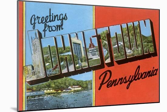 Greetings from Johnstown, Pennslyvania-null-Mounted Art Print