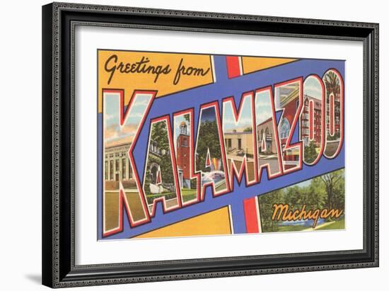 Greetings from Kalamazoo, Michigan-null-Framed Art Print