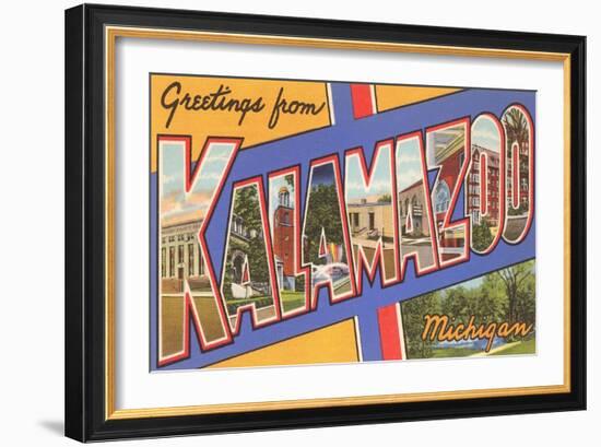 Greetings from Kalamazoo, Michigan-null-Framed Art Print