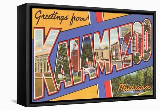 Greetings from Kalamazoo, Michigan-null-Framed Stretched Canvas