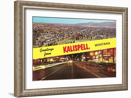 Greetings from Kalispell-null-Framed Art Print