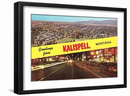 Greetings from Kalispell-null-Framed Art Print