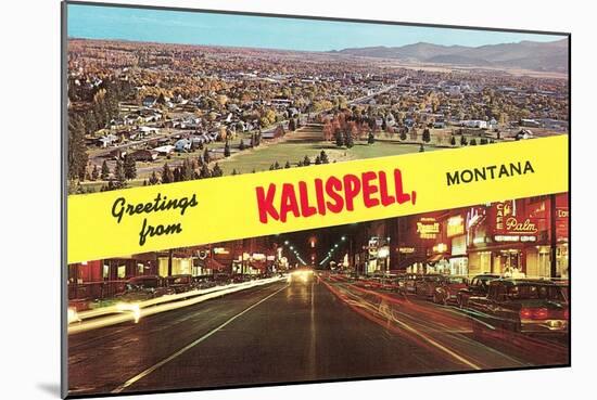 Greetings from Kalispell-null-Mounted Art Print