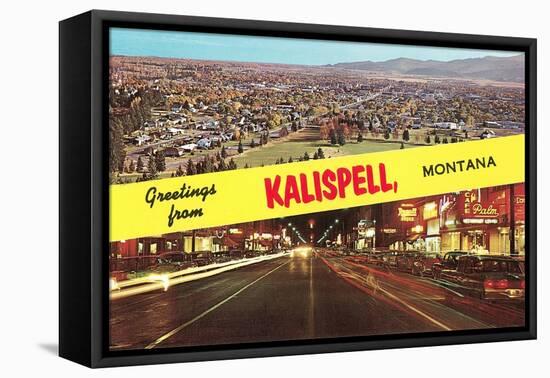 Greetings from Kalispell-null-Framed Stretched Canvas