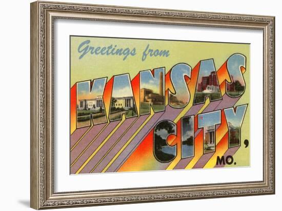 Greetings from Kansas City, Missouri-null-Framed Art Print