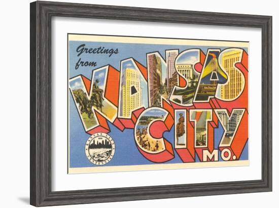 Greetings from Kansas City-null-Framed Art Print