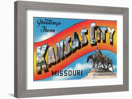 Greetings from Kansas City-null-Framed Art Print