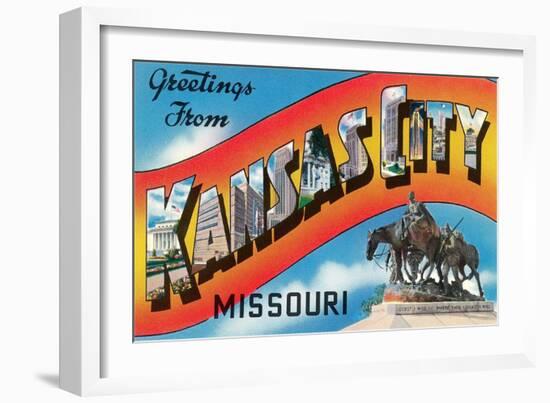 Greetings from Kansas City-null-Framed Art Print