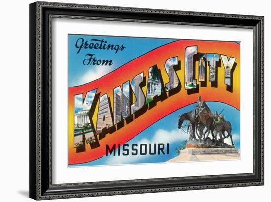 Greetings from Kansas City-null-Framed Art Print