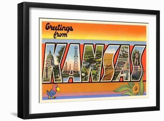 Greetings from Kansas-null-Framed Art Print