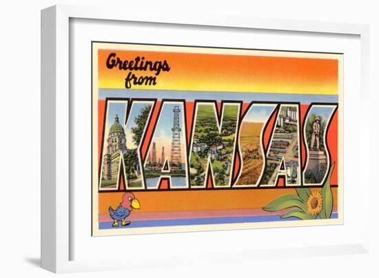 Greetings from Kansas-null-Framed Art Print