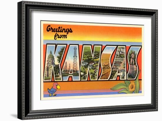 Greetings from Kansas-null-Framed Art Print