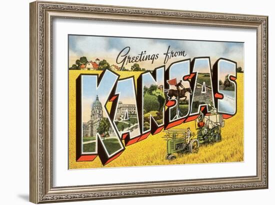 Greetings from Kansas-null-Framed Art Print