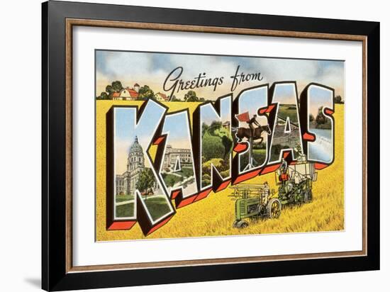 Greetings from Kansas-null-Framed Art Print