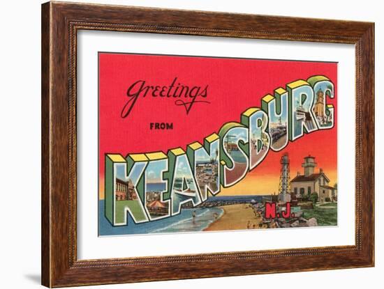 Greetings from Keansburg, New Jersey-null-Framed Art Print