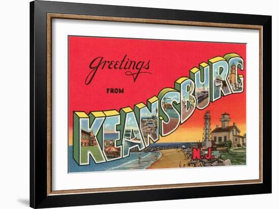 Greetings from Keansburg, New Jersey-null-Framed Art Print