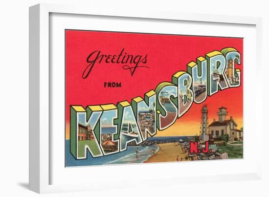 Greetings from Keansburg, New Jersey-null-Framed Art Print