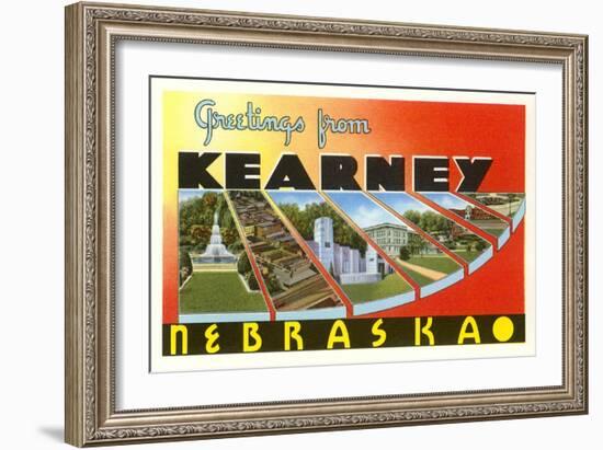 Greetings from Kearney, Nebraska-null-Framed Art Print