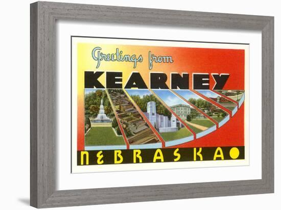 Greetings from Kearney, Nebraska-null-Framed Art Print