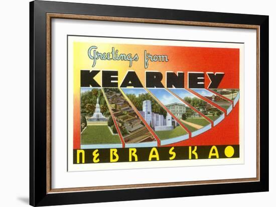 Greetings from Kearney, Nebraska-null-Framed Art Print