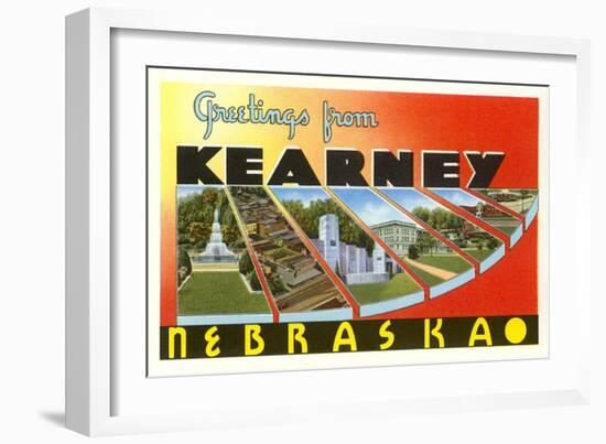 Greetings from Kearney, Nebraska-null-Framed Art Print