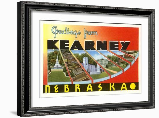 Greetings from Kearney, Nebraska-null-Framed Art Print