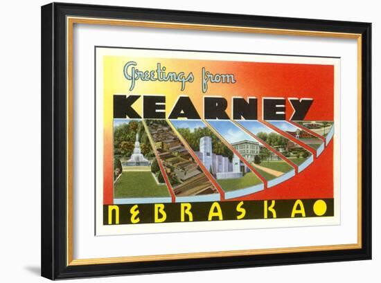 Greetings from Kearney, Nebraska-null-Framed Art Print