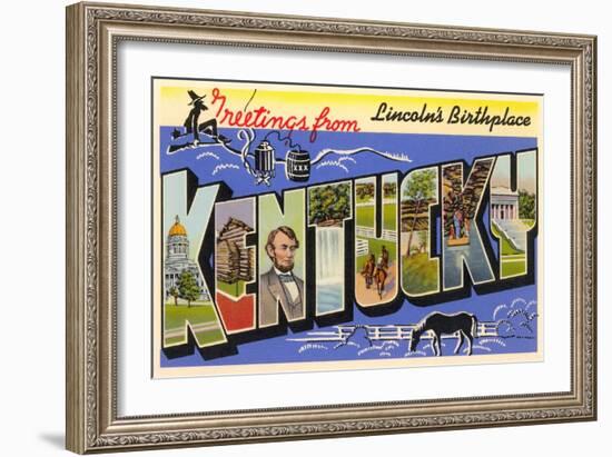 Greetings from Kentucky-null-Framed Art Print