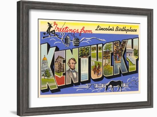 Greetings from Kentucky-null-Framed Art Print