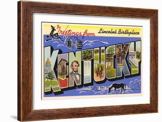 Greetings from Kentucky-null-Framed Art Print