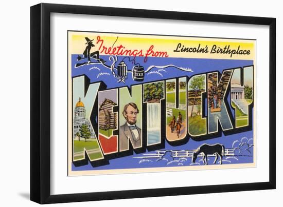 Greetings from Kentucky-null-Framed Art Print