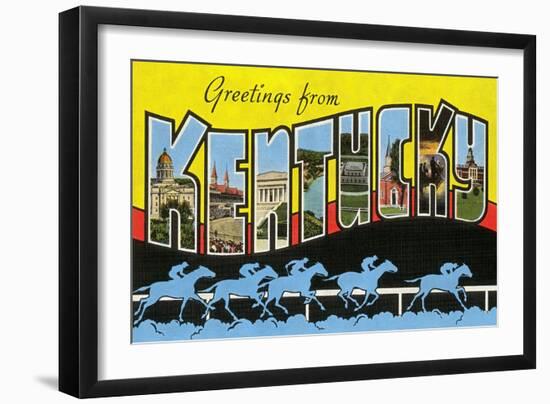 Greetings from Kentucky-null-Framed Art Print