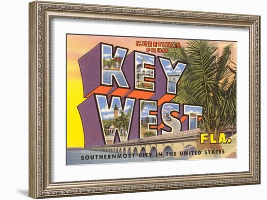 Greetings from Key West, Florida-null-Framed Art Print