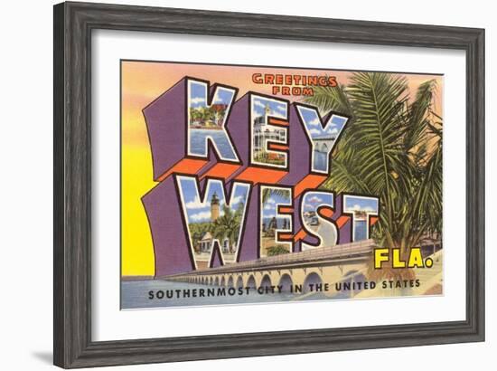 Greetings from Key West, Florida-null-Framed Art Print