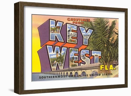 Greetings from Key West, Florida-null-Framed Art Print