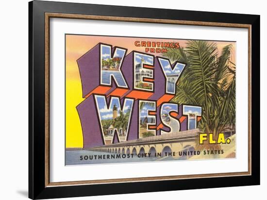 Greetings from Key West, Florida-null-Framed Art Print